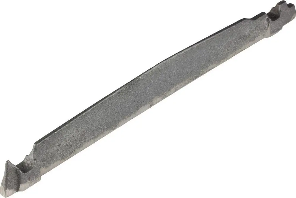 Metallischer Roststab von Bosch mit einer geraden Form und speziellen Enden. Einsatzmöglichkeiten in der Konstruktion oder Reparatur.
